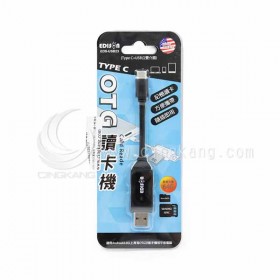 EDS-USB23 愛迪生 Type-c+USB OTG讀卡機 隨插即用