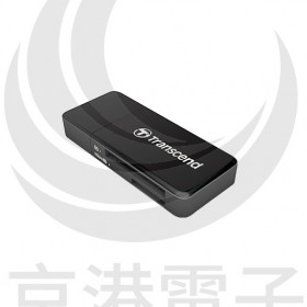 創見 RDF5 高速USB 3.1 SD記憶卡雙槽讀卡機-黑 TS-RDF5K