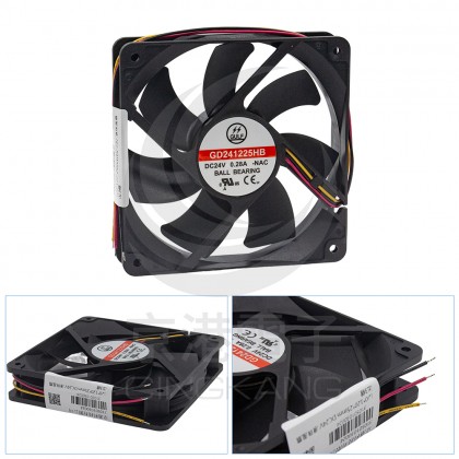 120*120*25mm DC24V 滾珠風扇 出3線