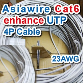 Asiawire-Cat6 enhance UTP 4P Cable 一米(淺灰)