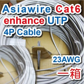 【不可超取】Asiawire網路線CAT6 UTP 4P Cable 23AWG(淺灰) 305M/箱