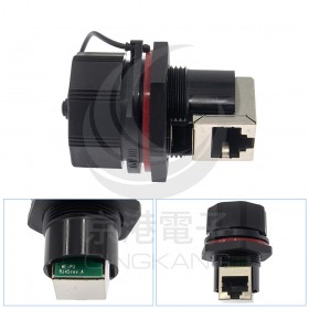 RJ45F71RA WEiPU威浦 RJ45插座IP67防水連接器(可與RJ45F6對接)