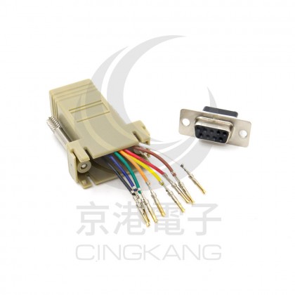 RJ45轉9PIN D型轉接母頭 (CBG-37)