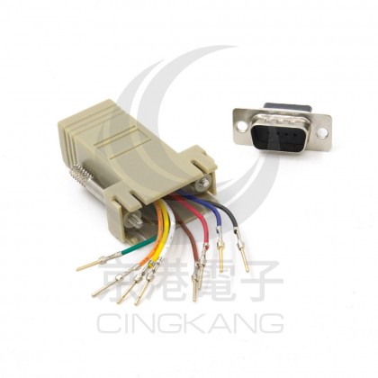 RJ45轉9PIN D型轉接公頭 (CBG-36)