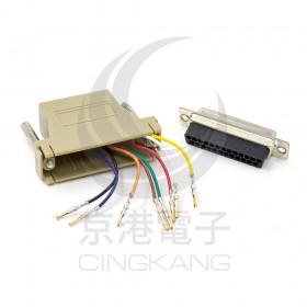 RJ45轉25PIN D型轉接母頭 (GC-25FT8)