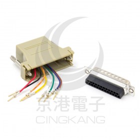 RJ45轉25PIN D型轉接公頭 (GC-25MT8)