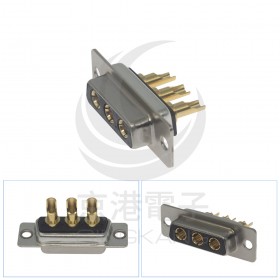 D-SUB 大電流焊接式母頭 3P 3W3 20A