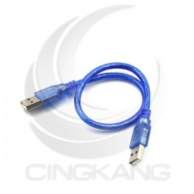 US-112 USB2.0 A公公  透明藍 30CM