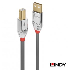 LINDY 林帝 36644CROMO鉻系列 USB2.0 Type-A/公 to Type-B/公 傳輸線 5M