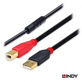 LINDY 林帝 42761主動式USB 2.0 A/公 轉 B/公 延長線 10M