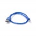 US-137 USB2.0 A公/Micro B公透明藍傳輸線 50CM