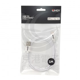LINDY 林帝 92025 A-APPLE認證USB TYPE-A TO LIGHTNING 傳輸線1M