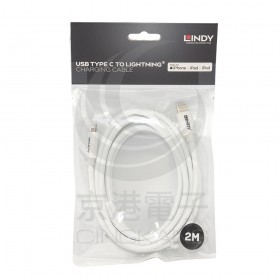 LINDY 林帝 92028 A-APPLE認證USB TYPE-C TO LIGHTNING 傳輸線2M