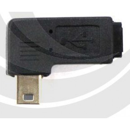 USB Mini公轉Mini母右彎90度轉接頭 (USG-63)