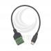 TYPE-C 公免焊接數據線 USB-C轉5Pin綠色端子傳輸信號延長轉接線