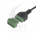TYPE-C 公免焊接數據線 USB-C轉5Pin綠色端子傳輸信號延長轉接線
