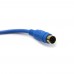 9母-MD6針 PLC USB-QC30R2 3M (適用三菱Q系列PLC) 藍色