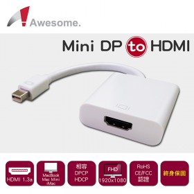 Awesome mini Displayport 轉 HDMI 線 A00240005