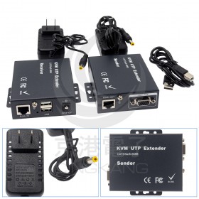 KVM CAT5/5e/6-568B VGA延長器 300米
