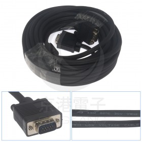 2919 VGA 15公對15公訊號線10米 黑色