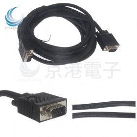 2919 VGA 15公對15公訊號線5米 黑色