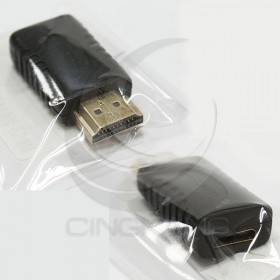 鍍金HDMI 公轉 mini HDMI母轉接頭 A公對C母1.4版