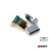 LINDY 林帝 41505CROMO HDMI 2.0 鋅合金鍍金轉向頭-A公對A母 90度轉角向下
