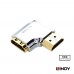 LINDY 林帝 41508CROMO HDMI 2.0 鋅合金鍍金轉向頭-A公對A母 90度水平向左