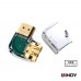 LINDY 林帝 41508CROMO HDMI 2.0 鋅合金鍍金轉向頭-A公對A母 90度水平向左