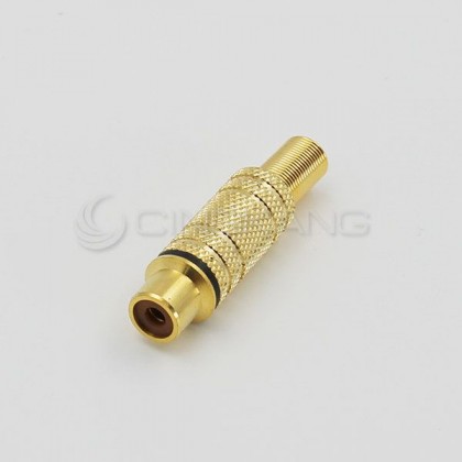 RCA 母座 鍍金 線徑5-6MM (黑色)