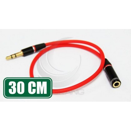 3.5公/母 3極高傳真耳機延長線 30CM(VD-157)