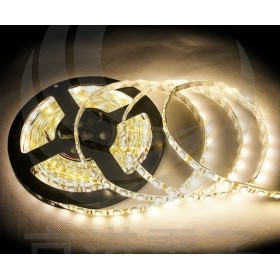 5050 LED 白底防水燈條 12v 暖白色 5M (300燈)