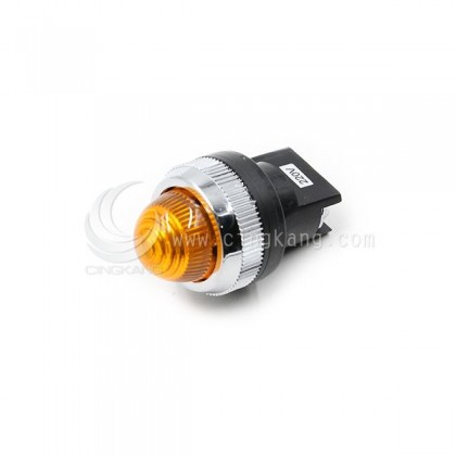 25ψ圓形指示燈-黃色 220V氖氦燈泡 傳統型