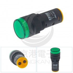 LED 指示燈 16mm 綠色 110/220V