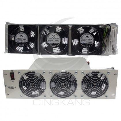 4吋 AC220V 三聯 膠框膠葉油封風扇組