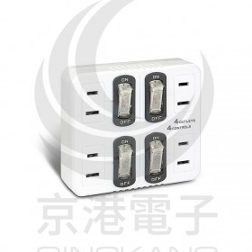 節電4開4插 2P分接器 TNT-836S 15A(新安規)