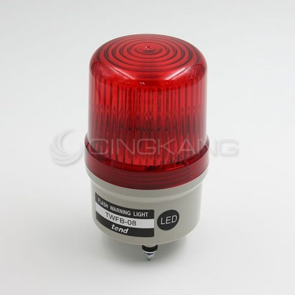TWFB-08L7R 80mm 24V紅色閃光型LED警示燈(接線型有蜂鳴器)