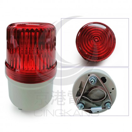 80mm 閃光間歇蜂鳴紅 LED DC12V 出線式