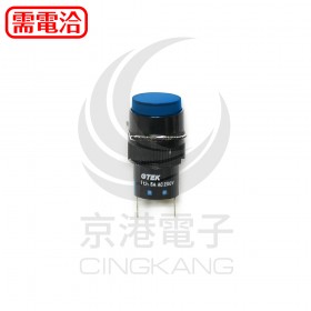 圓形按鈕開關 φ16mm 藍色 2C