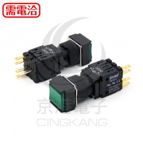 TN16-MLS47G1 方形復歸開關 LED 24V 綠