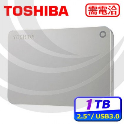 TOSHIBA Canvio PremiumII 1TB 2.5吋行動硬碟-(銀)