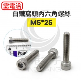 白鐵窩頭內六角螺絲 M5*25 (10pcs/包)