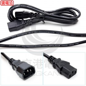 美式雙頭AC電源線 公/母 18AWG 2M延長用