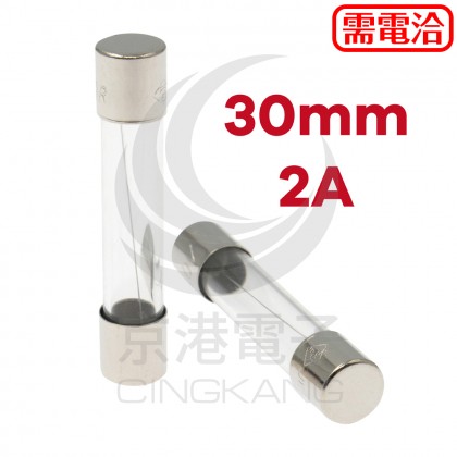 30mm 2A UL認證 銅頭快斷保險絲 (100PCS/盒)