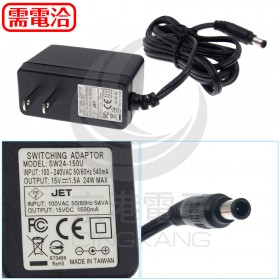 穩壓器 15V1.5A SW24-150U PLUG：6.52*6.0*1.4*9.5