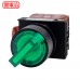 NHD 22mm 2段短柄照光選擇開關-綠 1A1B LED 220V NLS22-S211GI