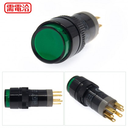 DECA 16φ圓型按鈕綠 1A1B 復歸型 P16LMR1-1ab0G