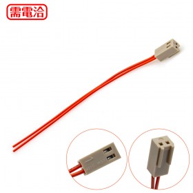 MOLEX 2.54MM 2P 單頭母頭連接器帶線 10CM 橘線