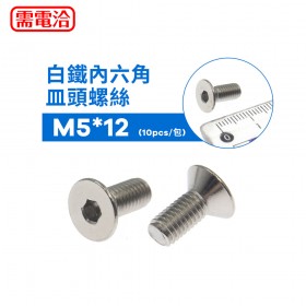 白鐵內六角皿頭螺絲 M5*12 (10PCS/包)