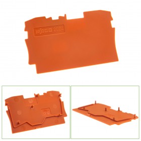 WAGO 2004-1292 端板與隔板 1mm 橘色(25PCS/盒)